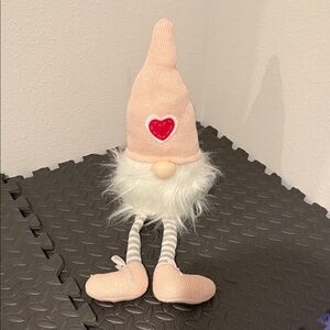Pink Gnome Plush with Heart Accent